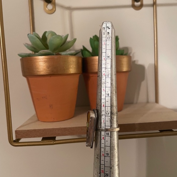 Turquoise & Sterling Silver Ring Size 7.5 - Picture 6 of 6